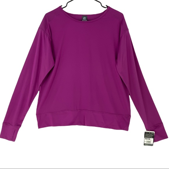Champion C9 Women’s Active Moisture Wicking Long Sleeve Top Plum Dream Size L - Picture 1 of 14